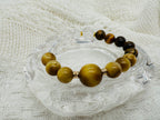 Energiearmband aus Gelbem Tigerauge & Klarem Bergkristall