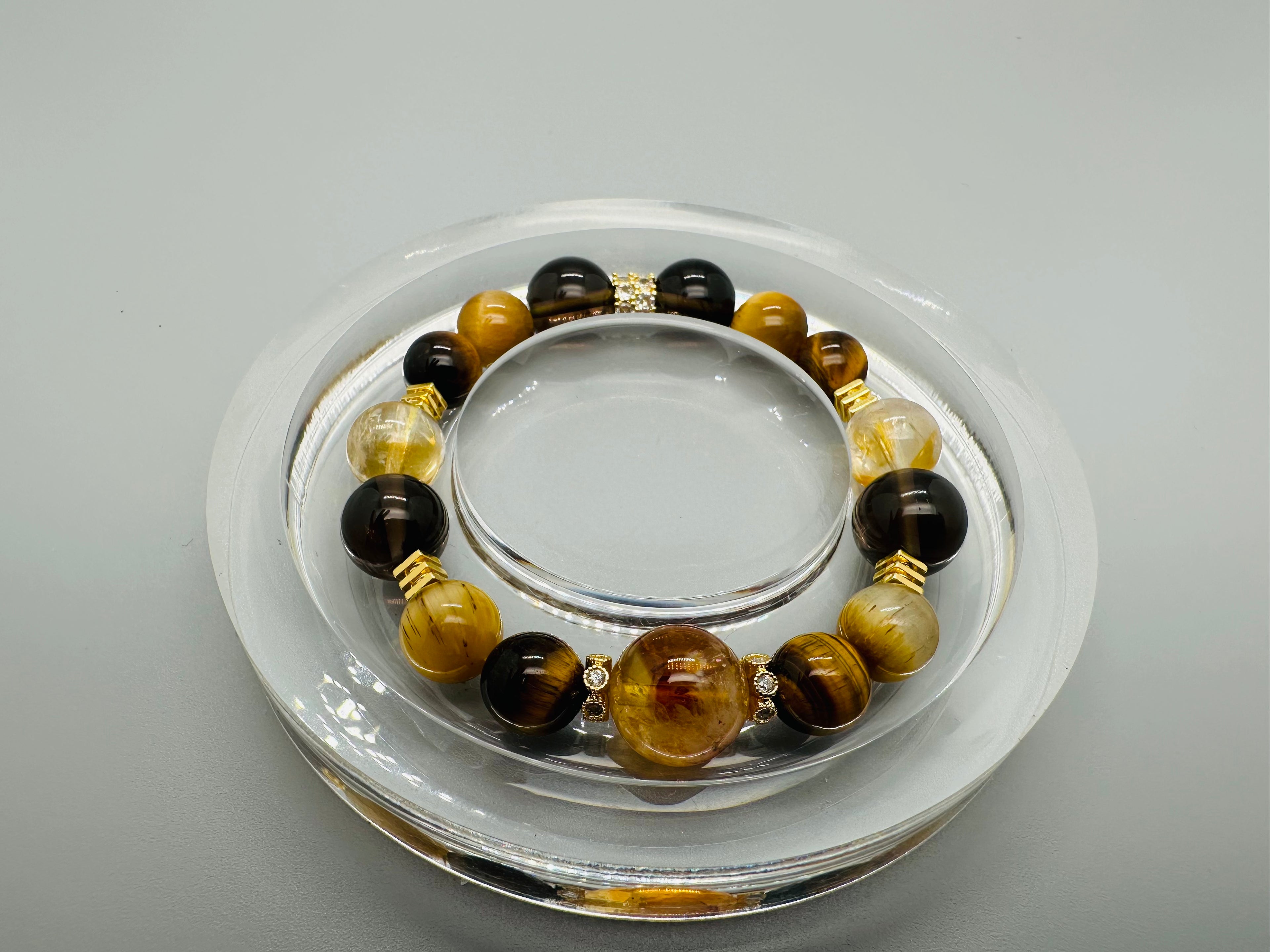 Tigerauge & Citrin Armband – Kraft und Klarheit vereint