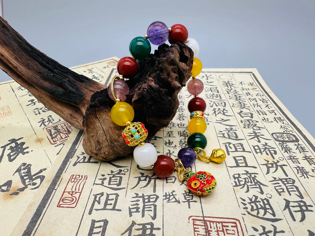 Buntes Glücksarmband mit 吞金兽 – Dein Talisman für Reichtum & Schutz