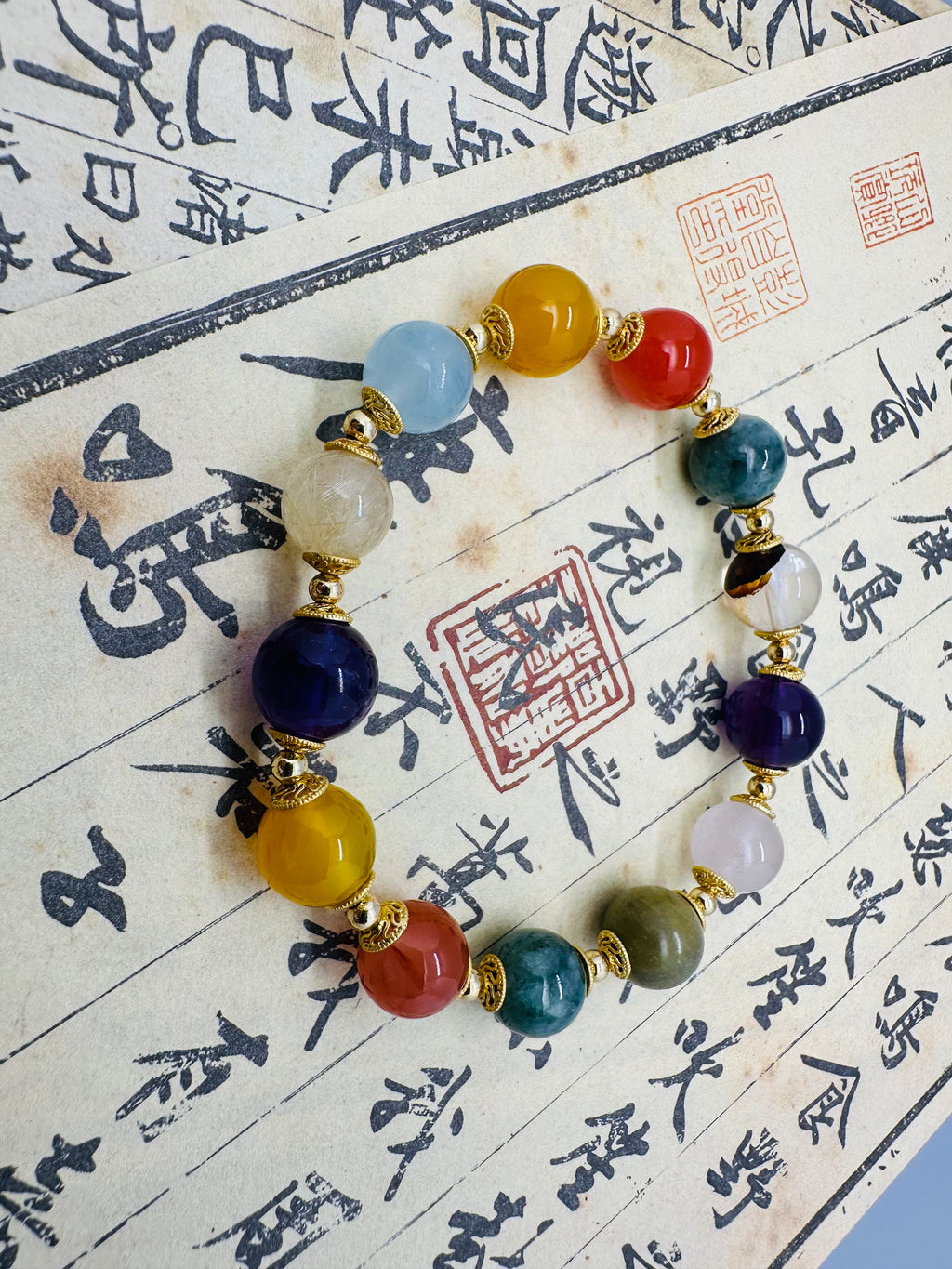 Multi-Treasure Crystal Armband