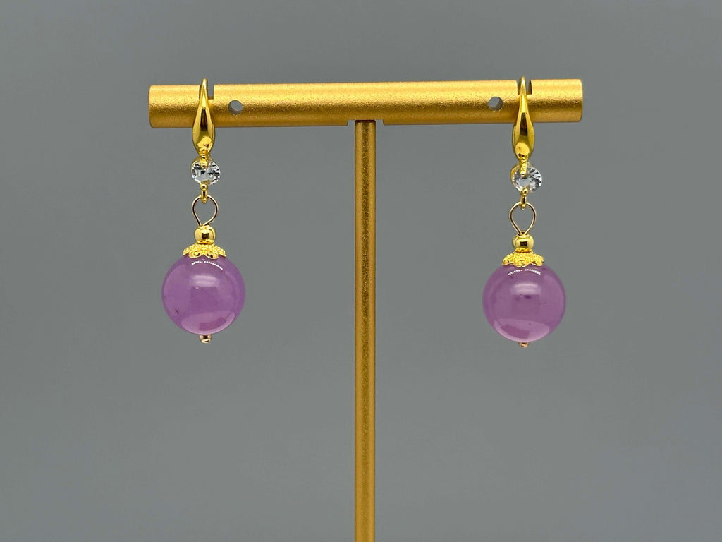 Purple Chalcedony Ohrringe – Edelstein