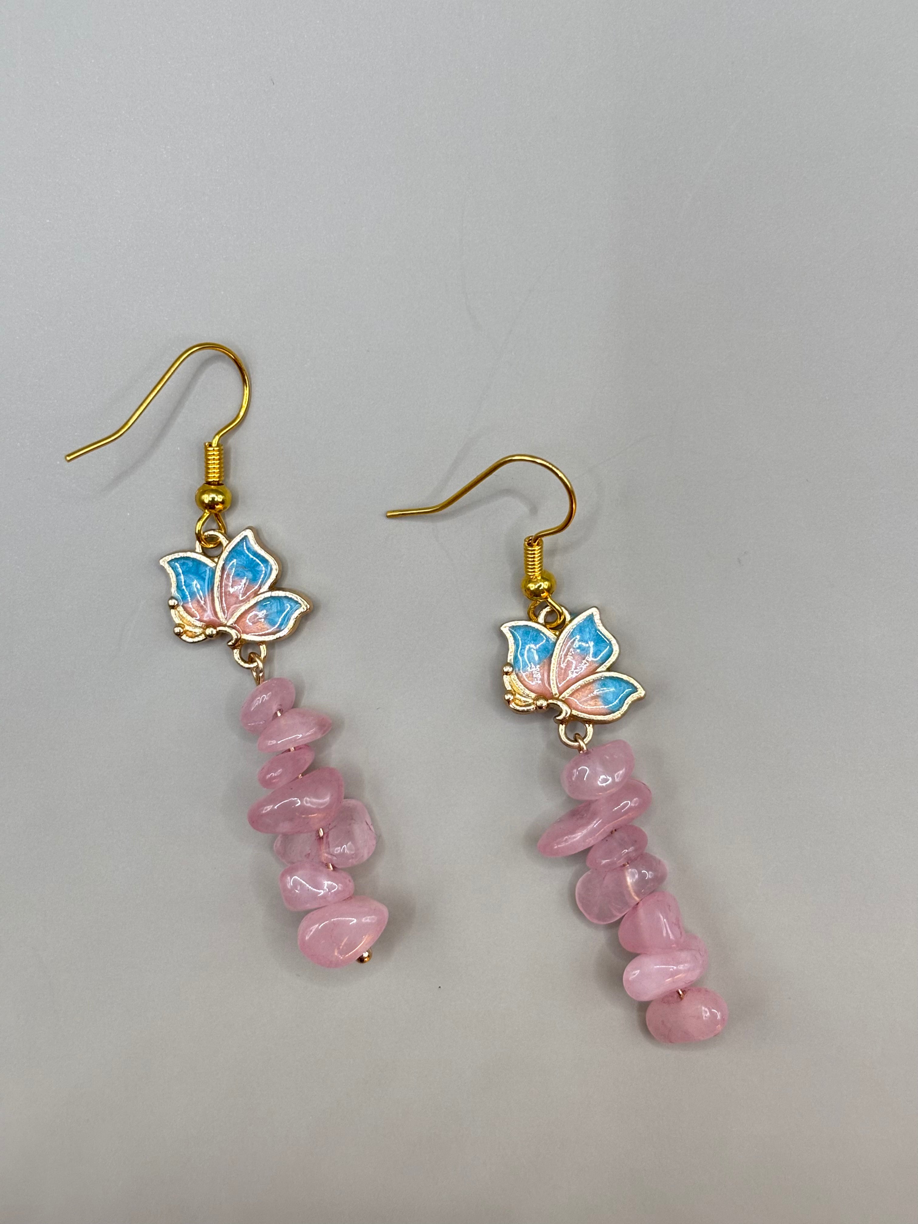 Rosenquarz Ohrringe mit Lotusblume – Liebe, Heilung & inneres Wachstum