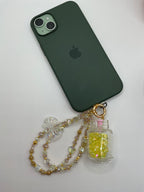 Der gelbe Gasflaschen-Handy Charm aus hochwertigem Citrin