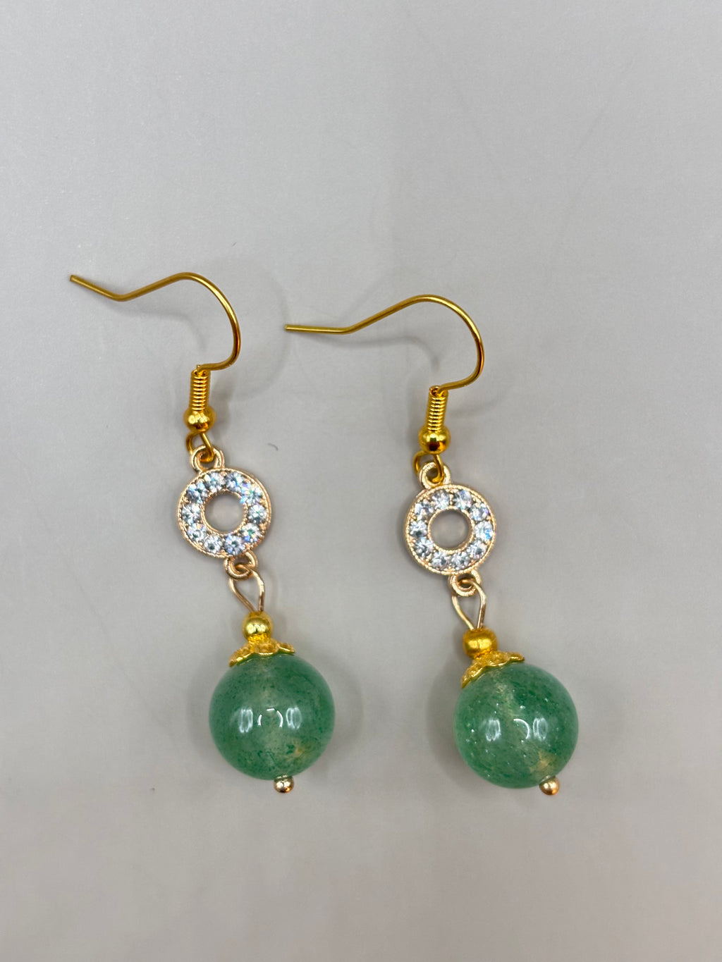 Elegante Ohrringe aus Grünem Quarz