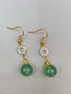 Elegante Ohrringe aus Grünem Quarz