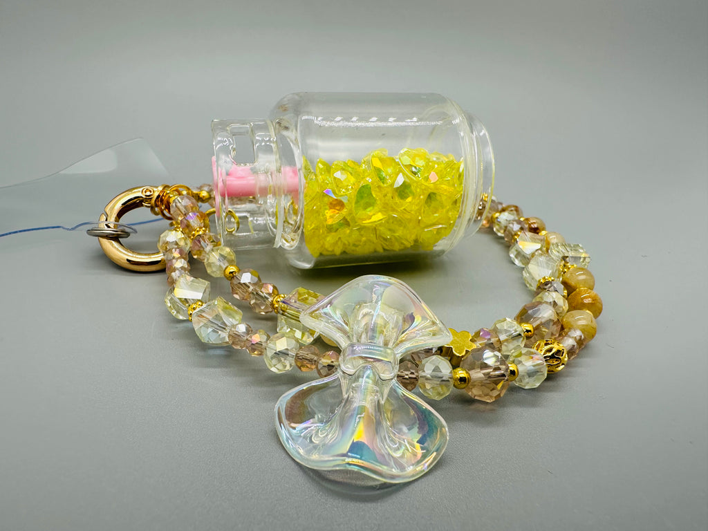 Der gelbe Gasflaschen-Handy Charm aus hochwertigem Citrin