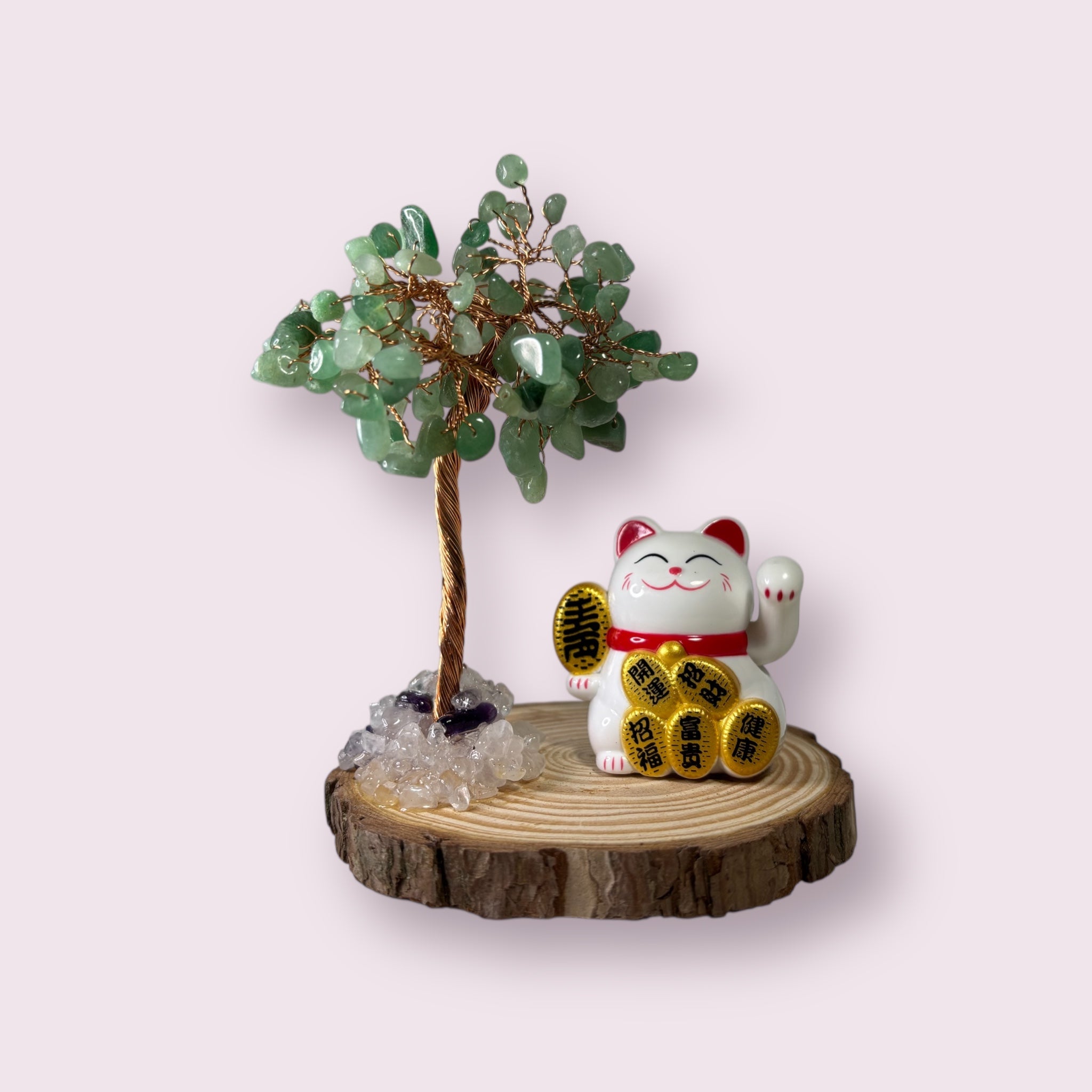 Lucky Cat Tree-Grüner Quartz