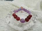 Amethyst Strawberry Crystal Pearl Bracelet