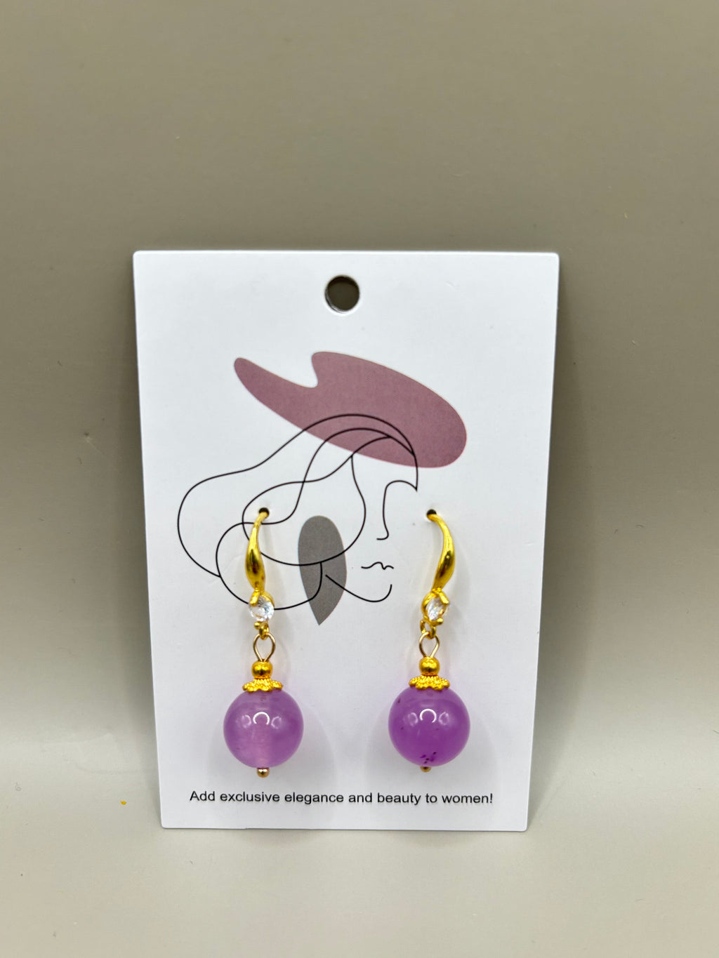 Purple Chalcedony Ohrringe – Edelstein