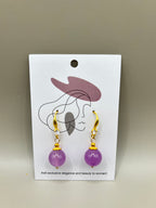 Purple Chalcedony Ohrringe – Edelstein